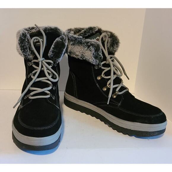 COUGAR STORM WINTER BOOTS MELODY WATERPROOF SUEDE FAUX FUR LACE-UP SZ 11 B - Picture 1 of 9